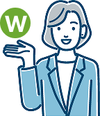 案内する女性のイラスト