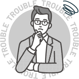 困っている男性のイラスト